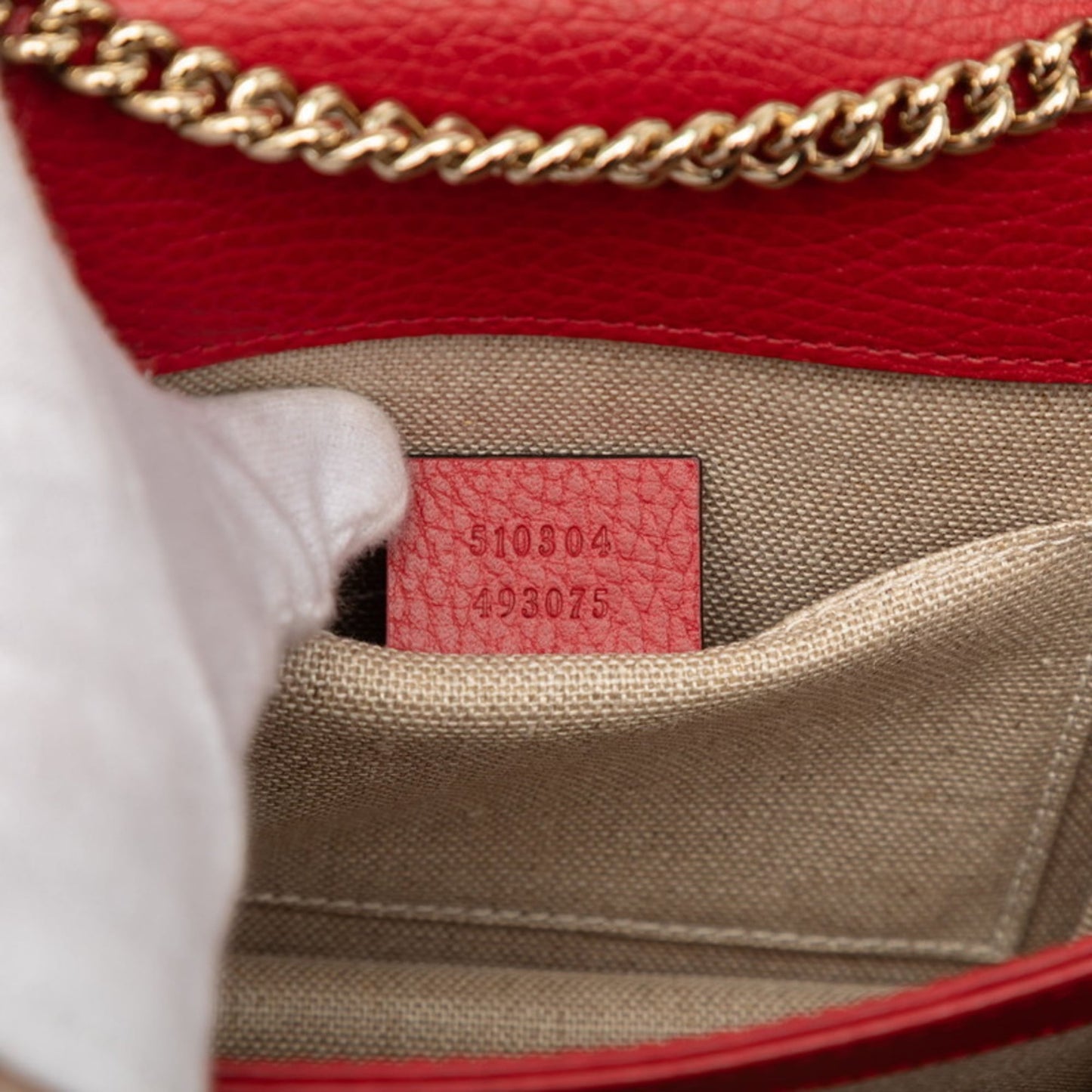 Gucci Red Color Leather Shoulder Bag ( )