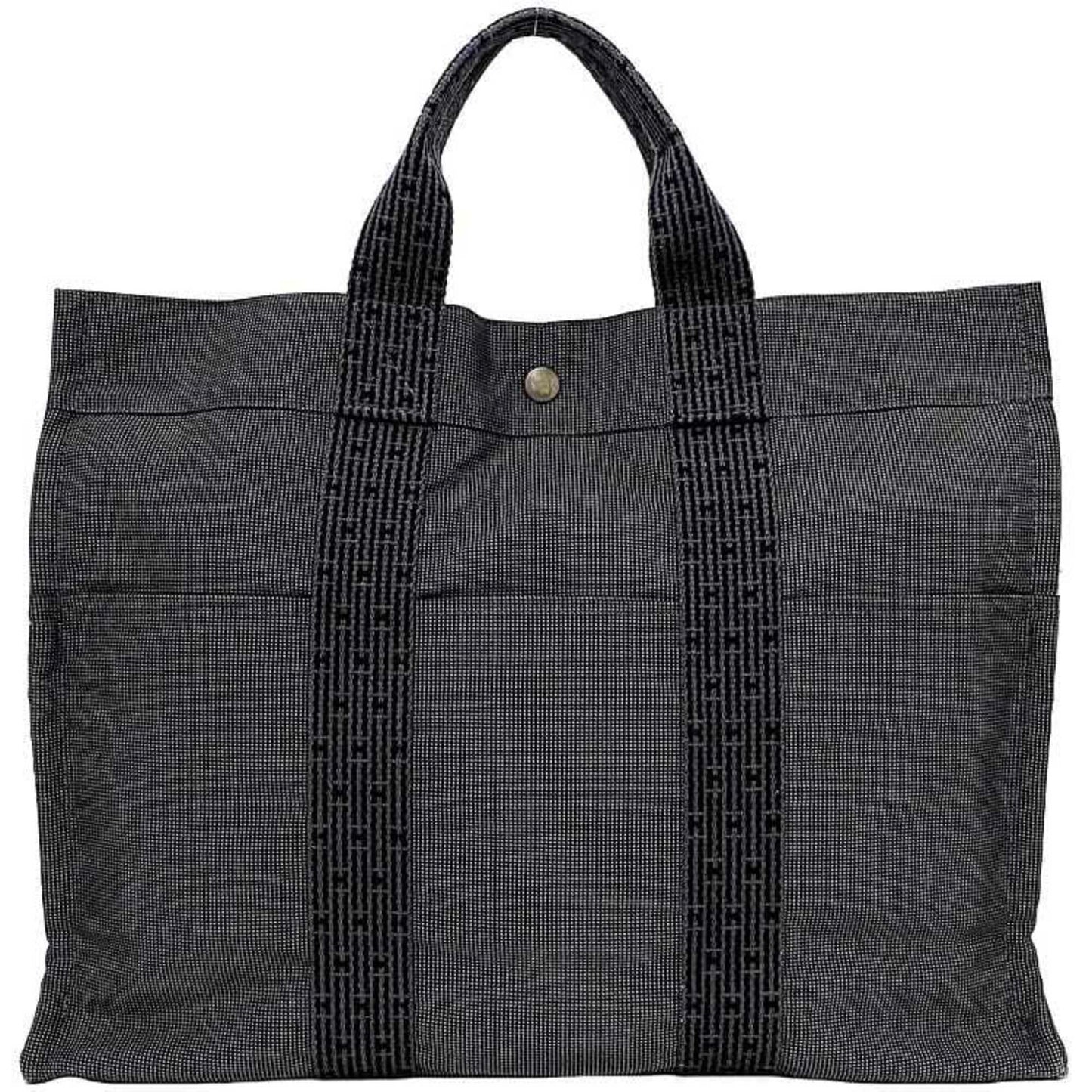 Hermes Her Line Gray Canvas Tote Bag ( )