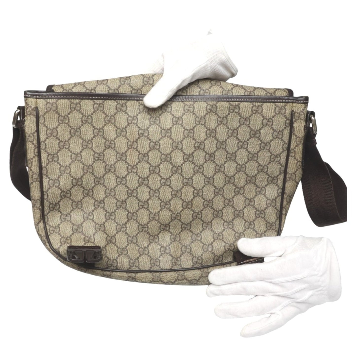 Gucci Brown Gg Plus Shoulder Bag ( )