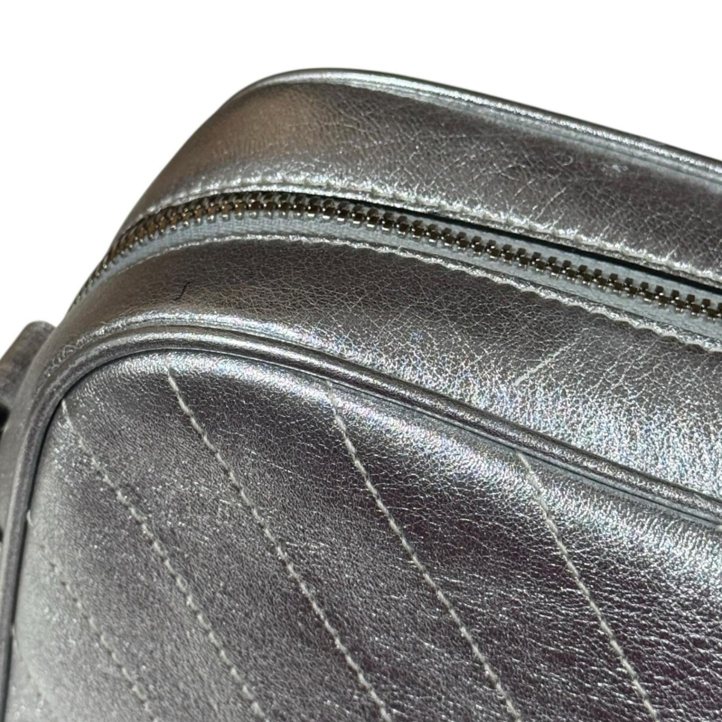 Gucci Silver Leather Shoulder Bag ( )