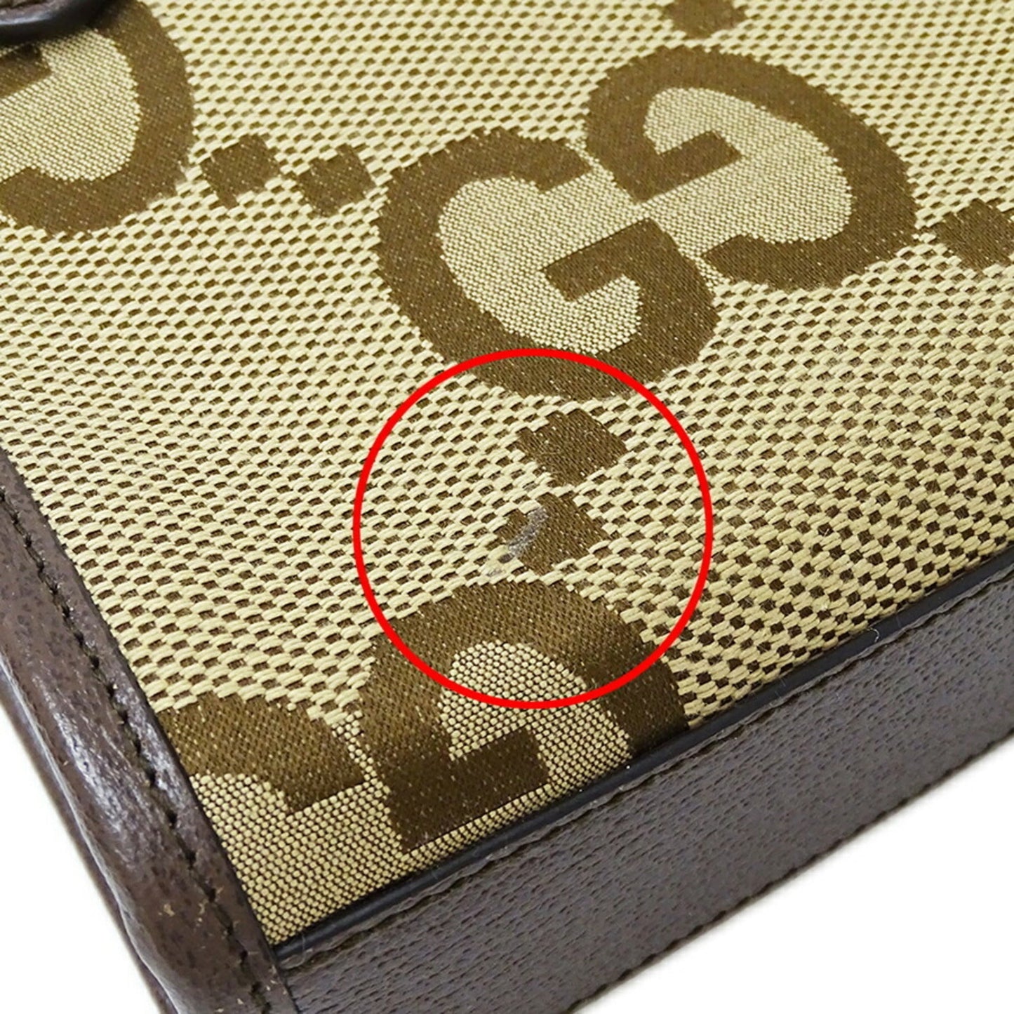 Gucci Gg Canvas Beige Brown Gg Canvas Handbag Shoulder Bag ( )