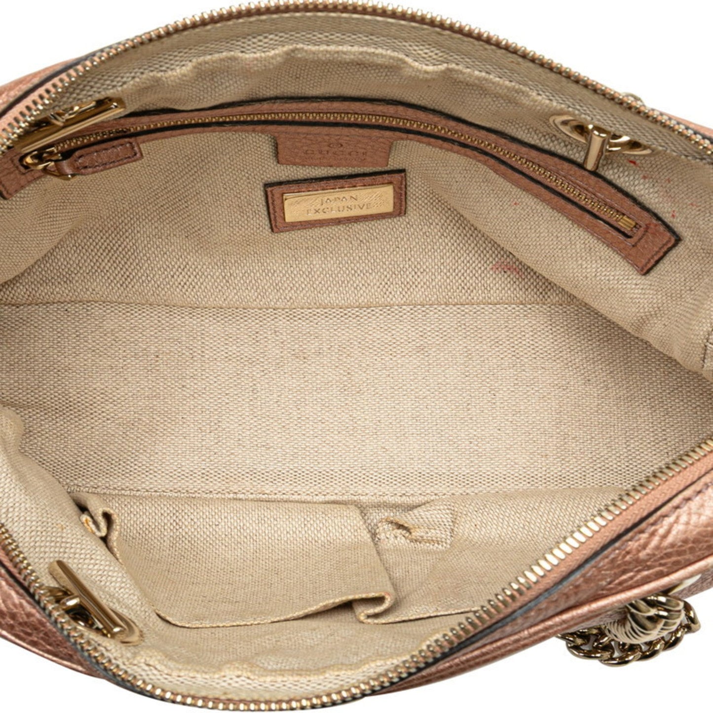 Gucci Gold Pink Leather Shoulder Bag ( )