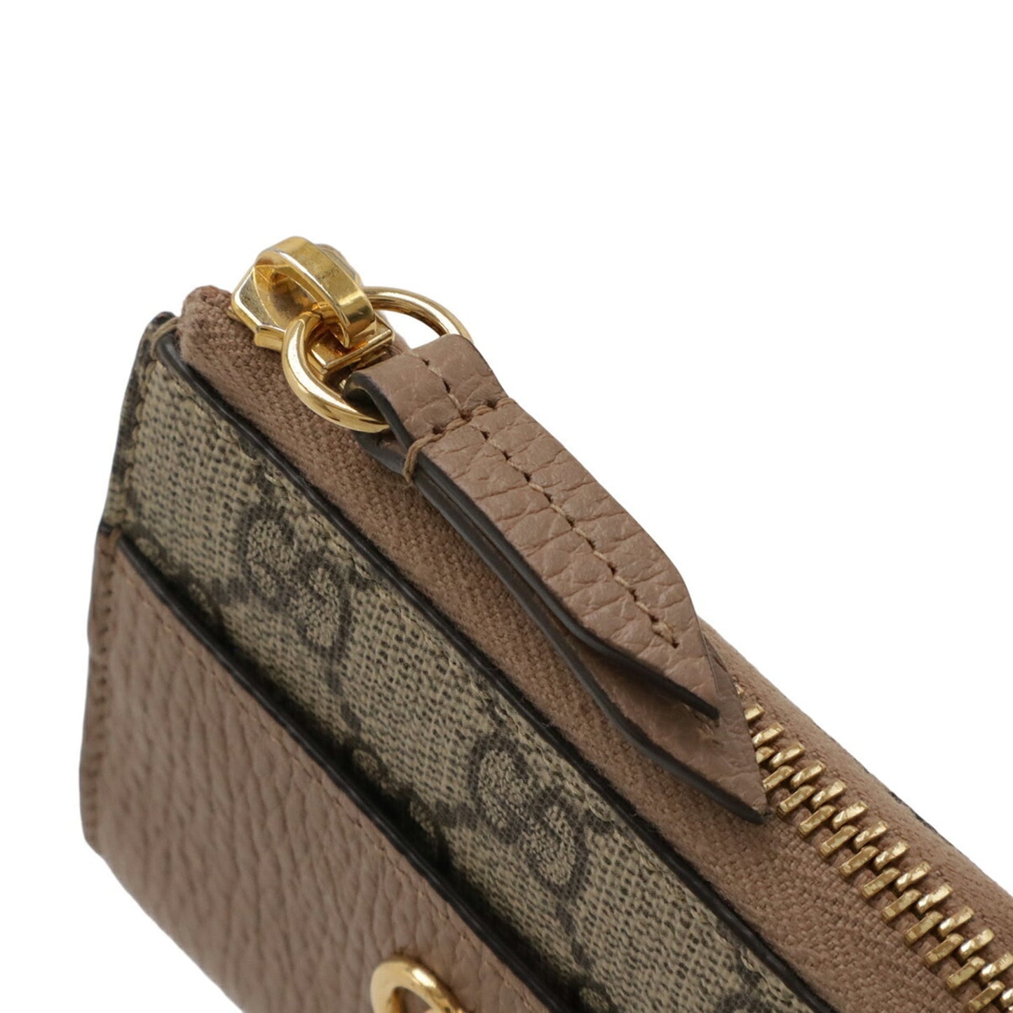 Gucci Gg Supreme Beige Pink Beige Gg Supreme Leather Coin Purse/Coin Case ( )