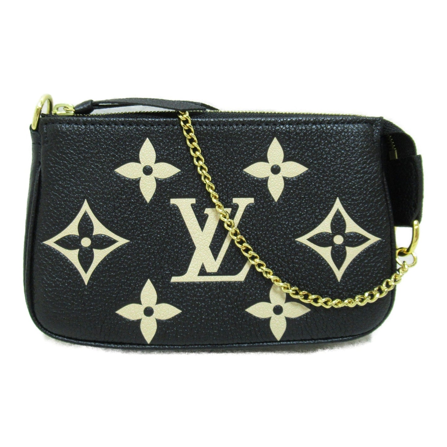 LOUIS VUITTON Mini Pochette Accessoires Black Monogram empreinte leather M80732