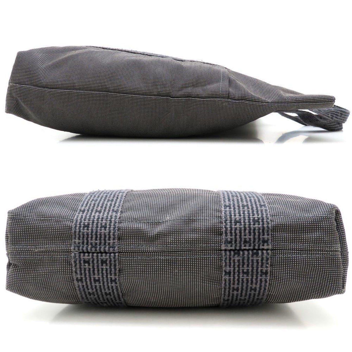 Hermes Gray Nylon Canvas Tote Bag ( )