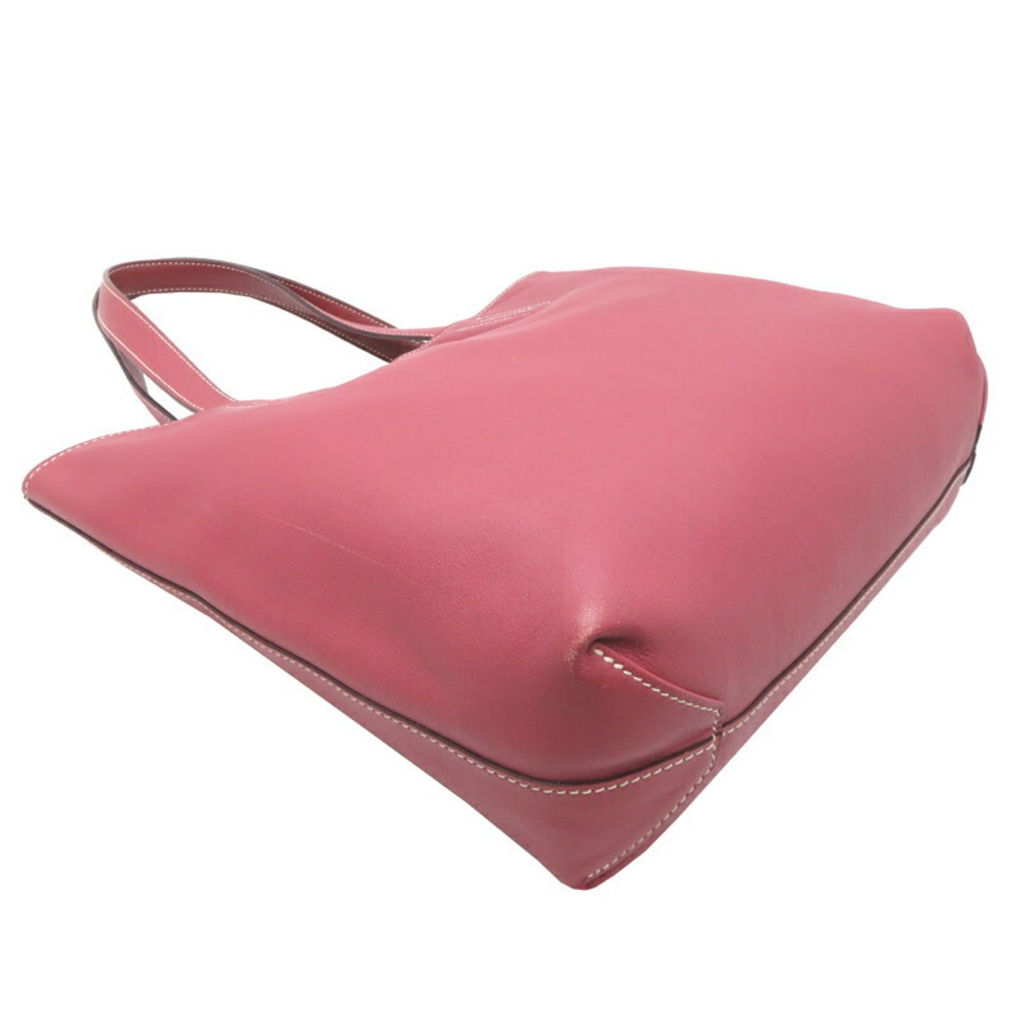 Hermes Pink Red Color Swift Leather Tote Bag ( )