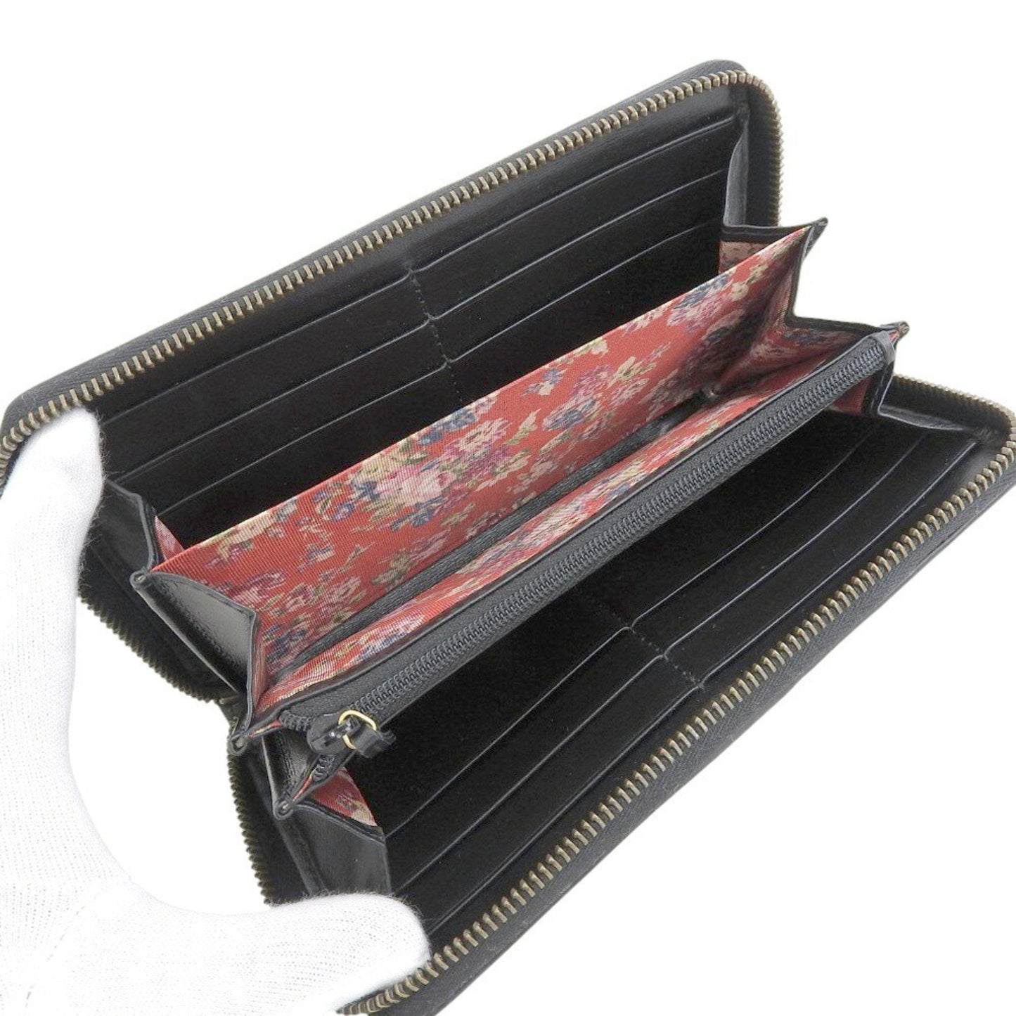 Gucci Black Leather Long Wallet (Bi-Fold) ( )