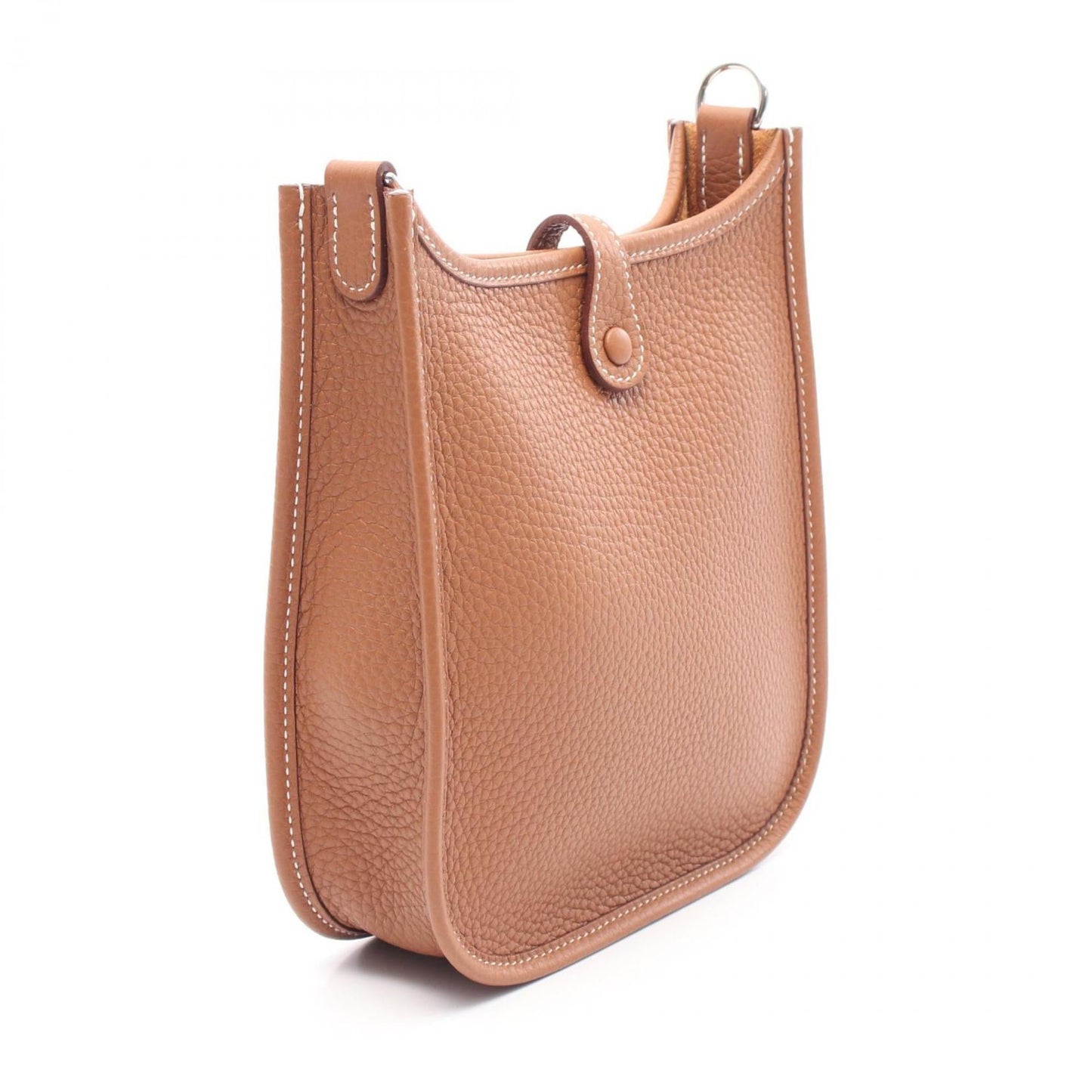 Hermes Evelyne Gold Brown Taurillon Clemence Leather Shoulder Bag ( )