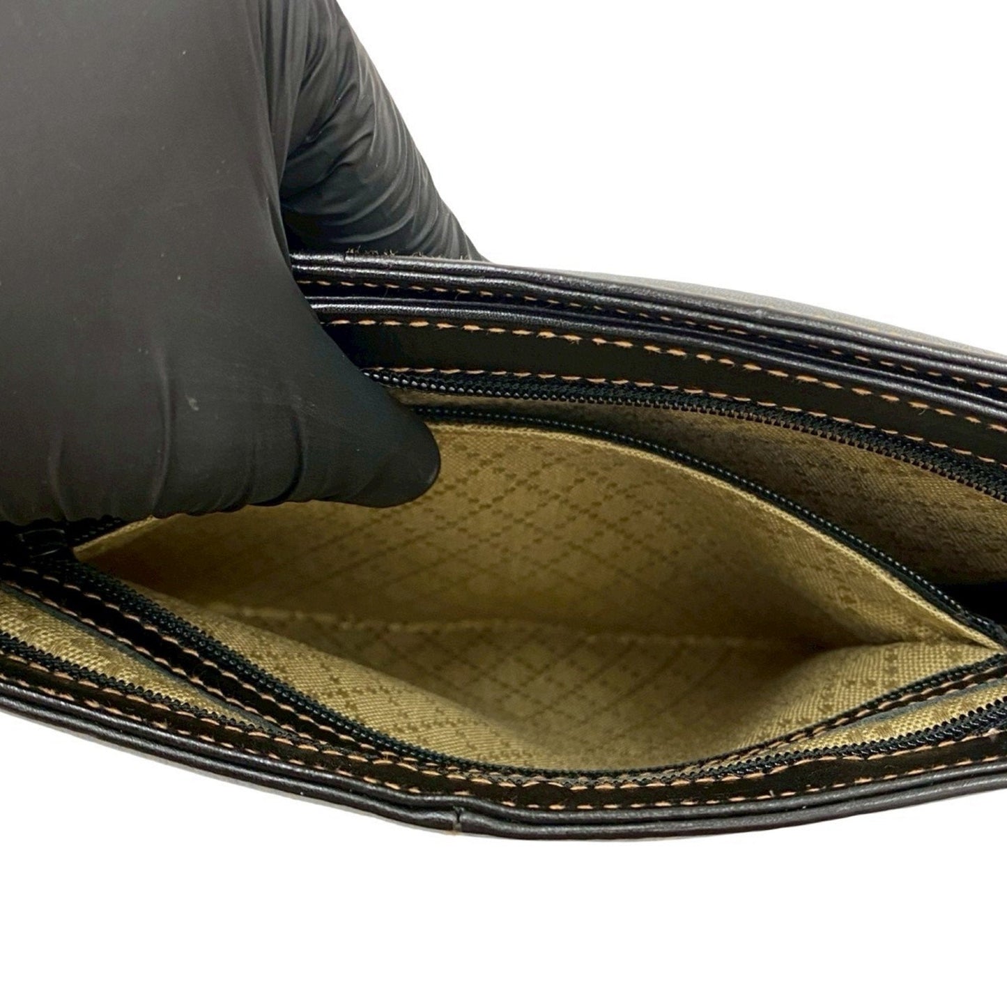 Gucci Black Leather Pvc Pochette Shoulder Bag ( )