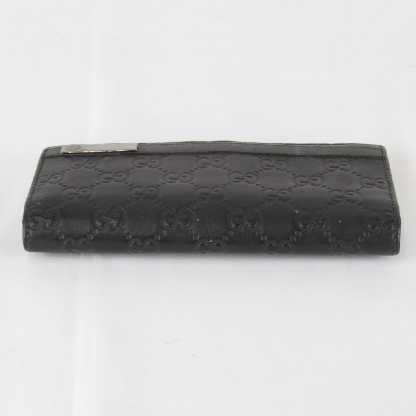 Gucci Black Gg Leather Long Wallet (Bi-Fold) ( )
