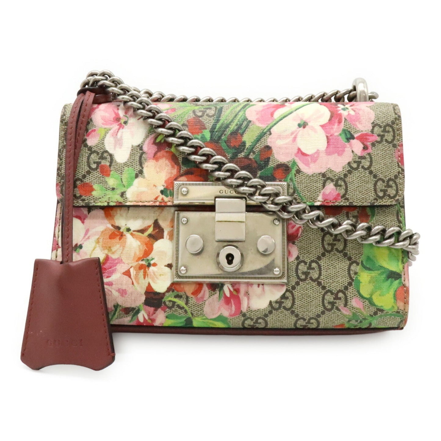 Gucci Beige Multi-Color Pink Pvc Leather Shoulder Bag ( )