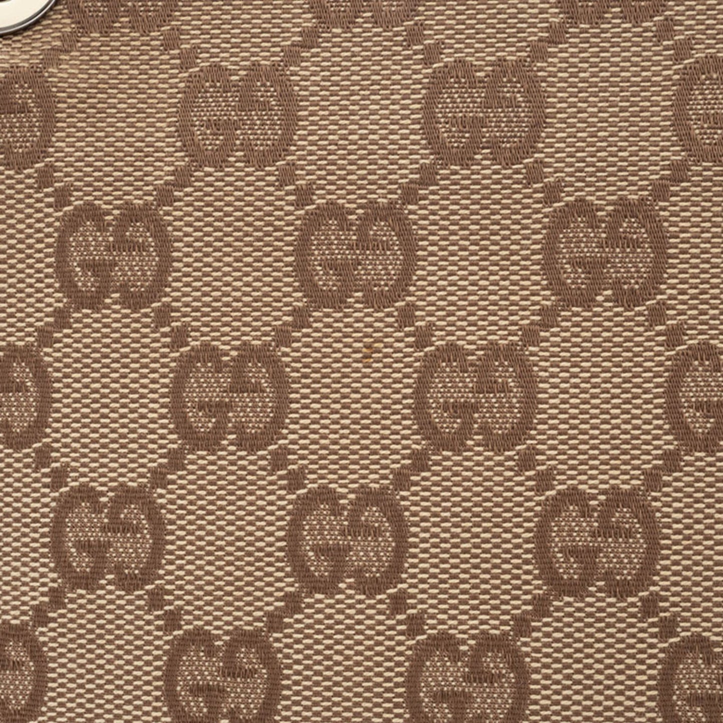 Gucci Beige Black Bamboo Canvas Handbag ( )