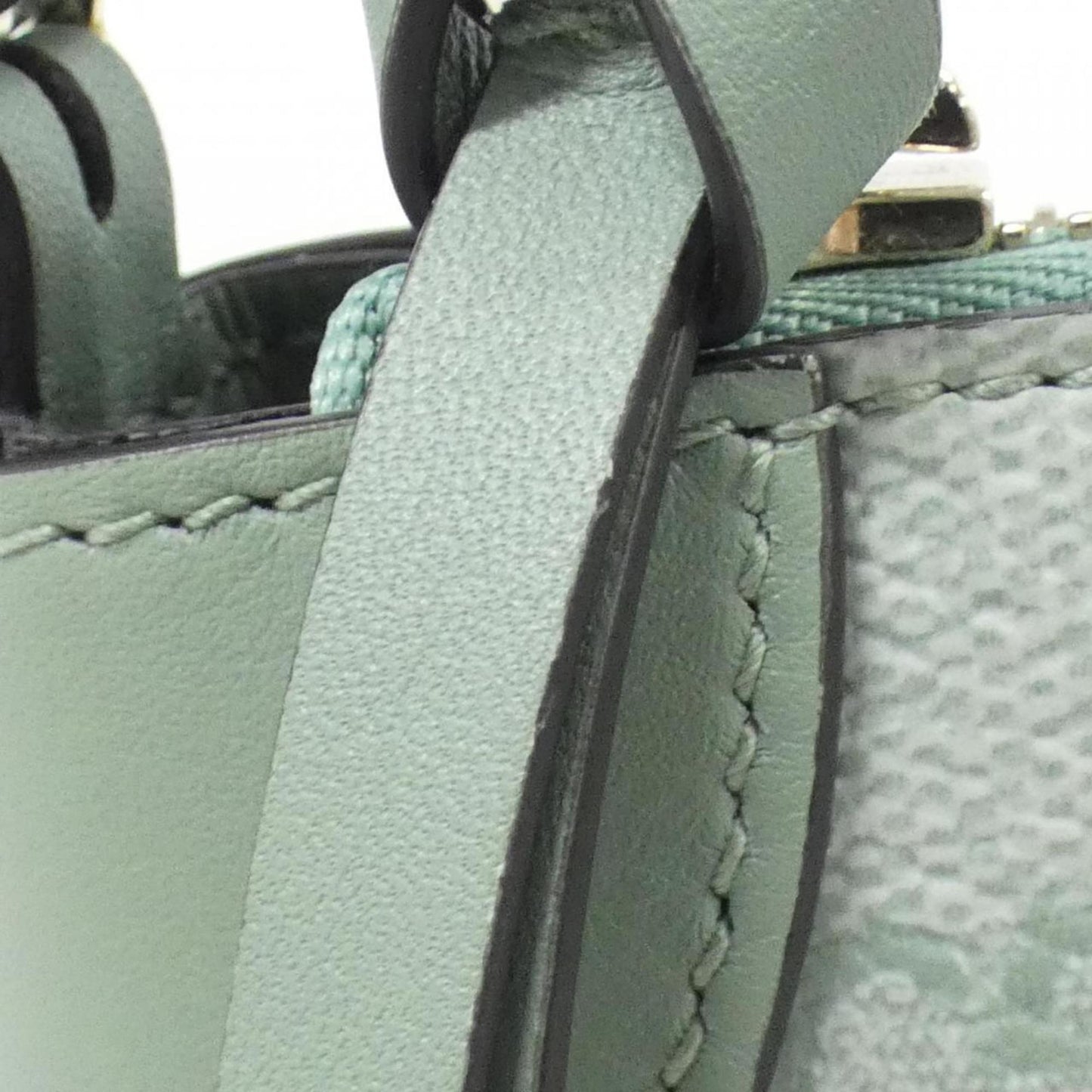 Gucci Green Light Green Coated Canvas Leather Shoulder Bag ( )