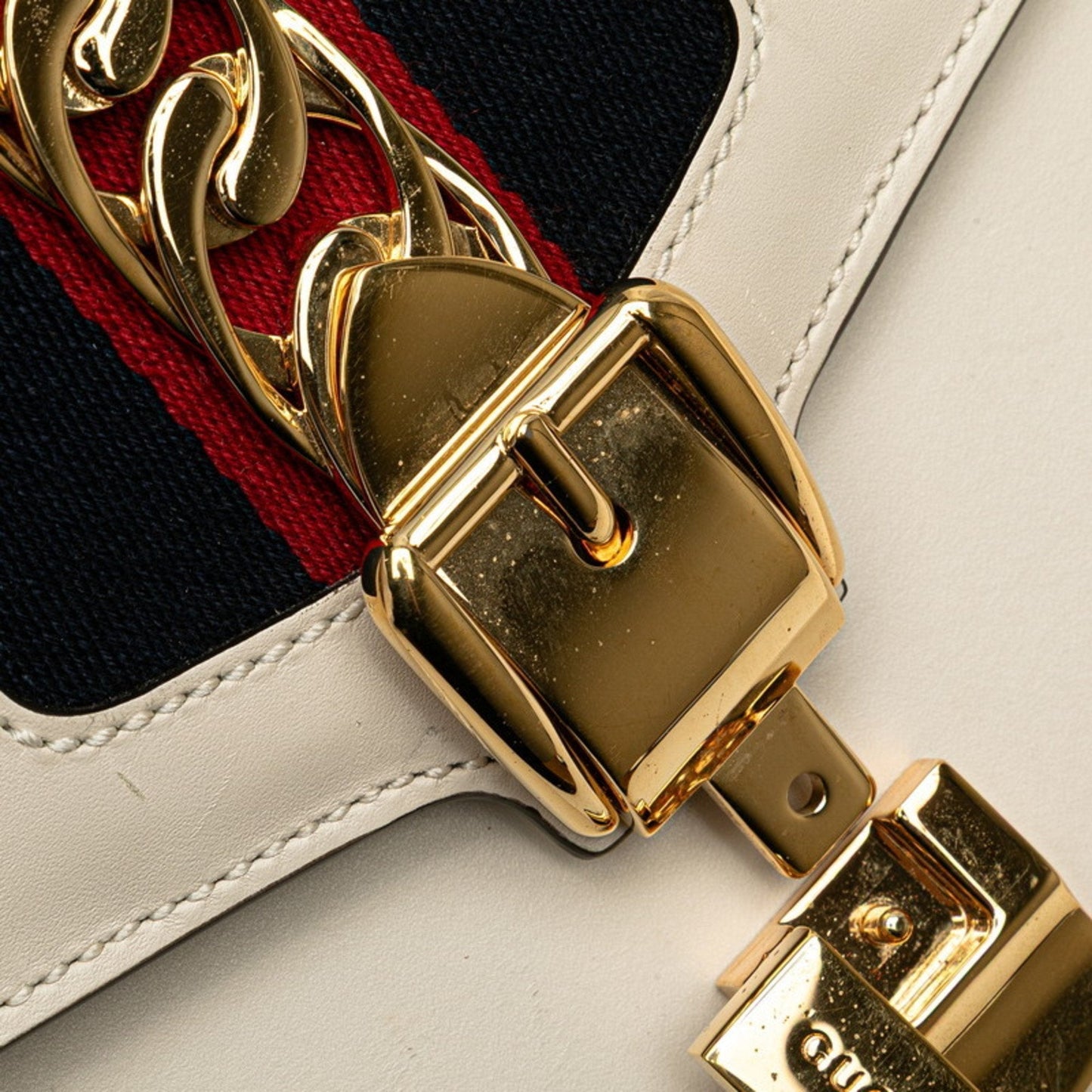 Gucci Multi-Color White Leather Shoulder Bag ( )
