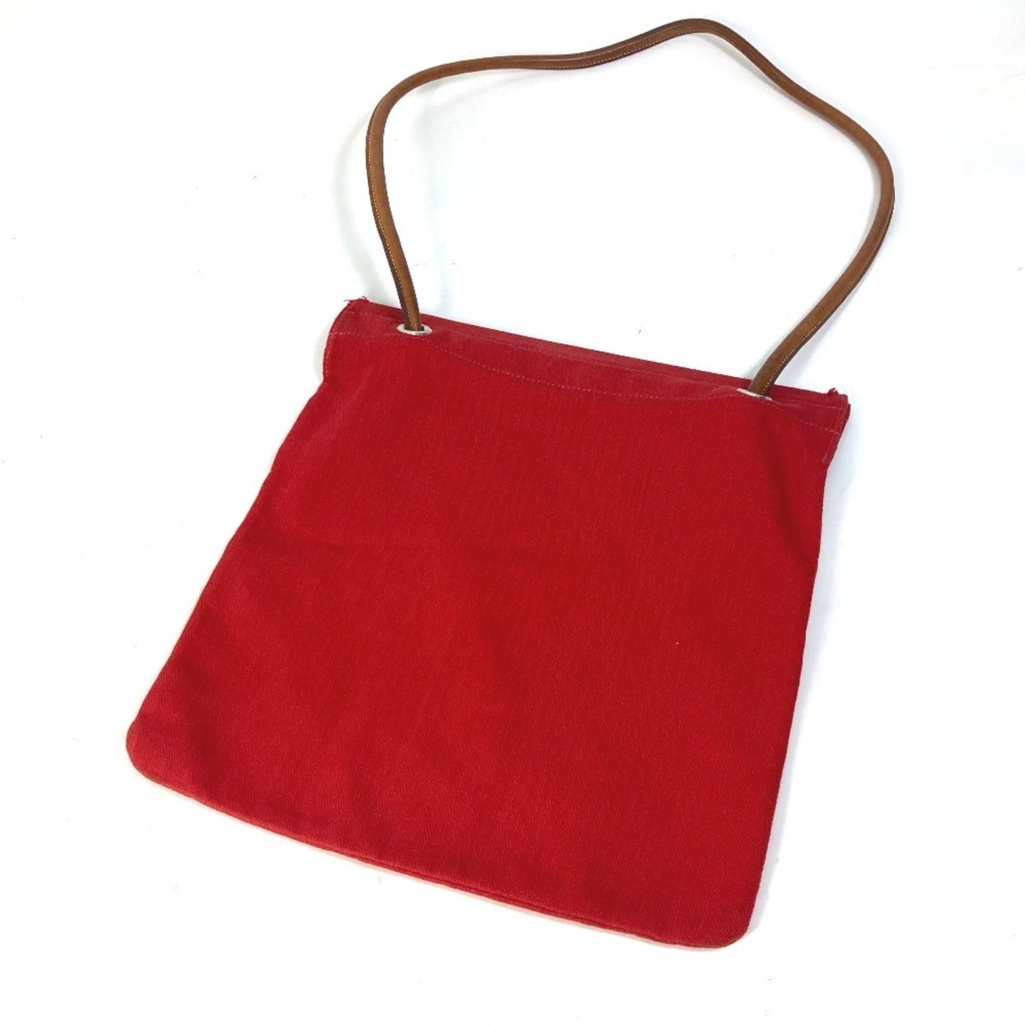 Hermes Red Color Cotton Shoulder Bag ( )
