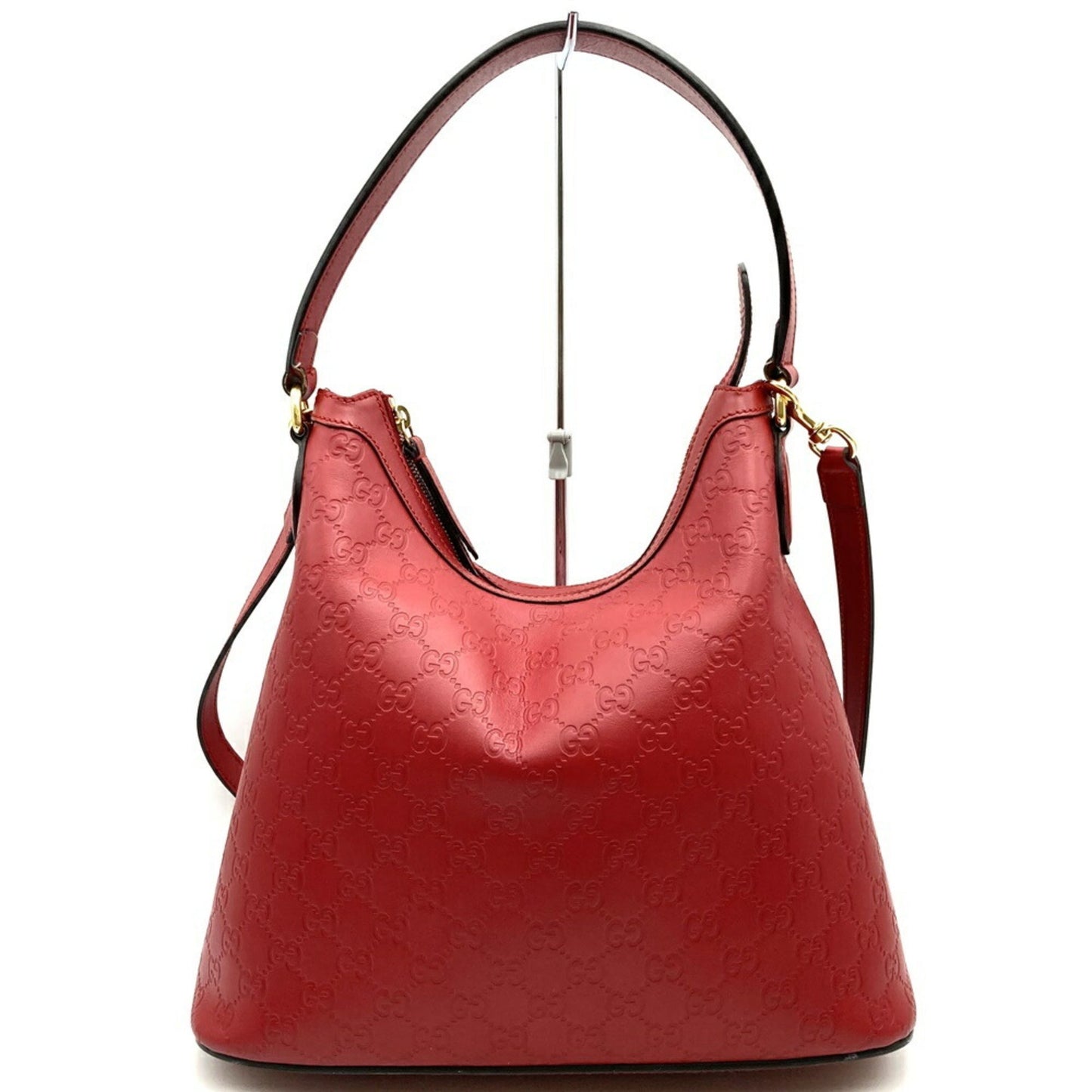 Gucci Red Color Leather Handbag Shoulder Bag ( )