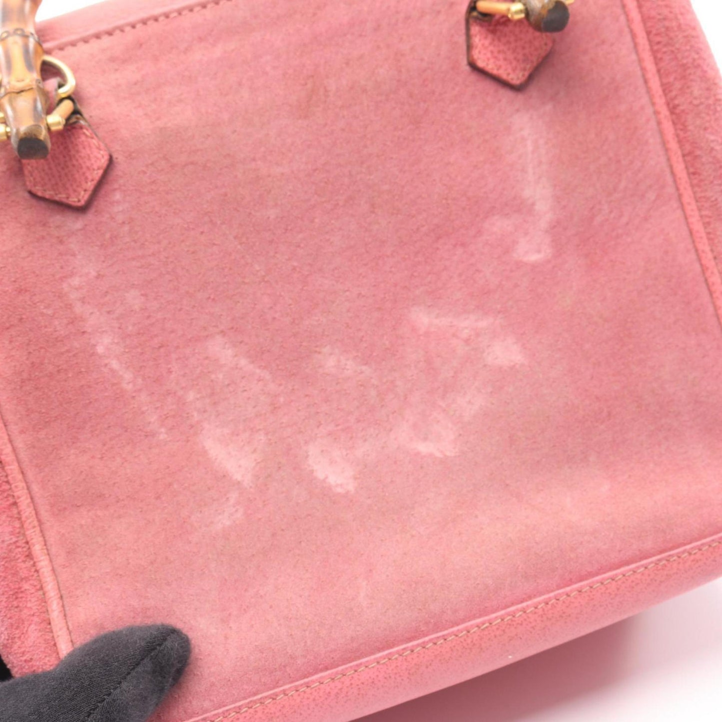 Gucci Pink Suede Leather Handbag ( )