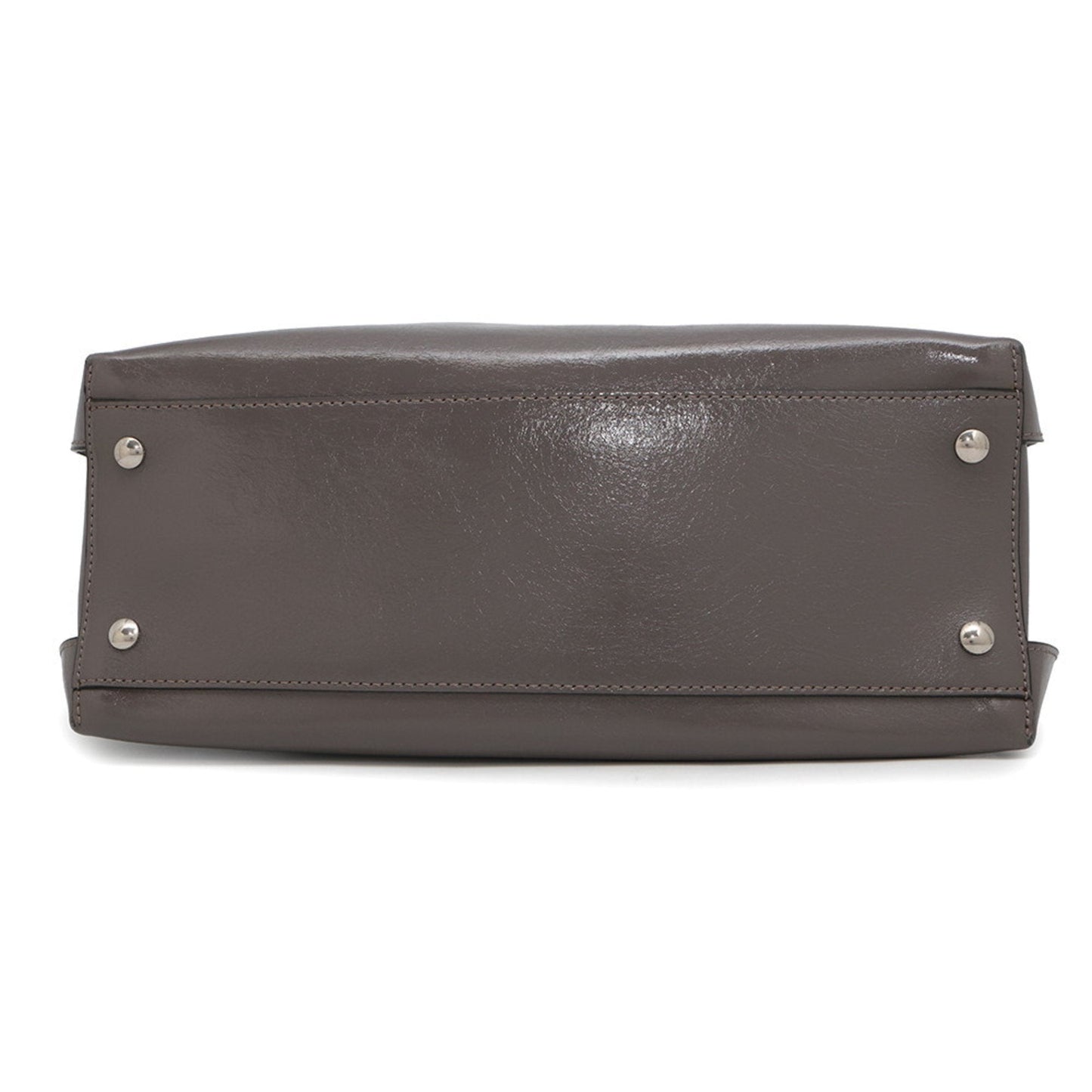Burberry Gray Leather Handbag Shoulder Bag ( )