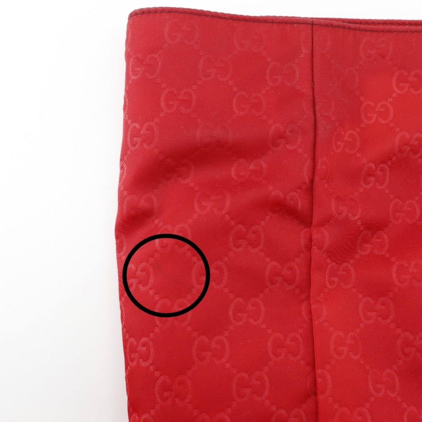 Gucci Red Color Nylon Boston Bag Handbag ( )