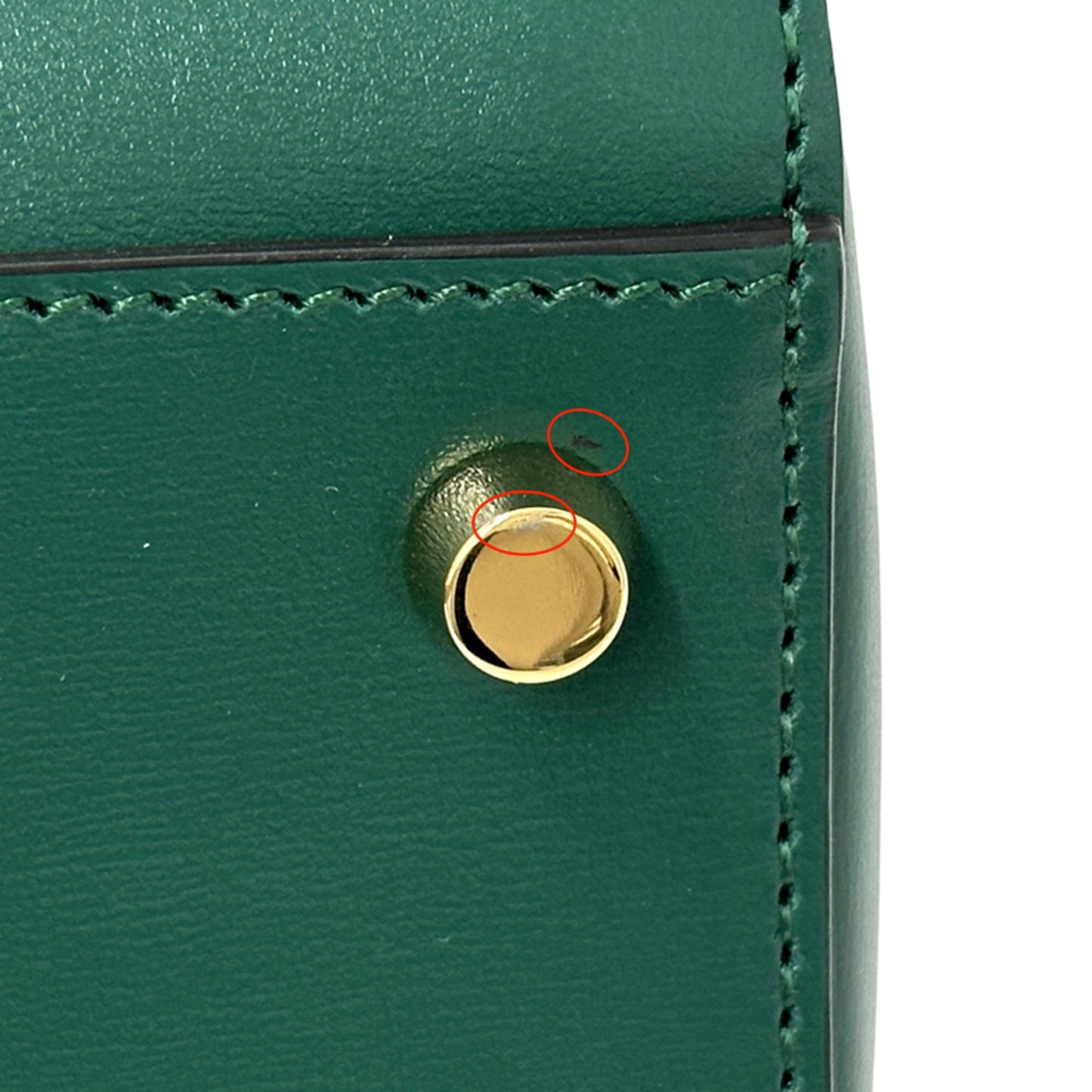 Gucci Green Leather Handbag Shoulder Bag ( )