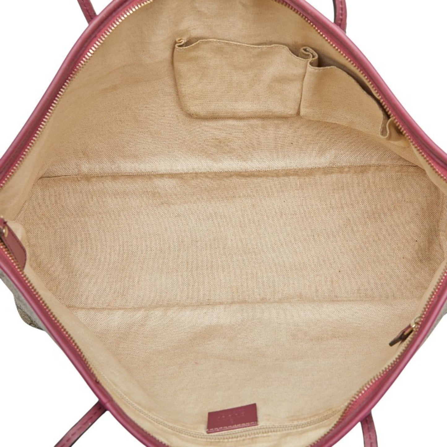 Gucci Green Canvas Leather Shoulder Bag Tote Bag ( )