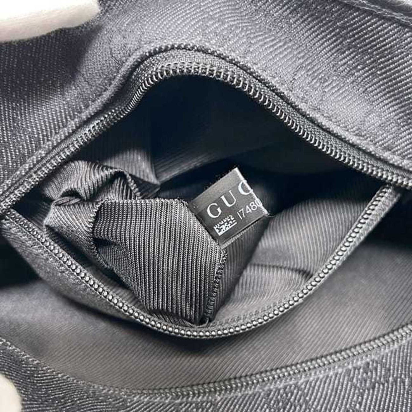 Gucci Gg Canvas Black Gg Canvas Leather Tote Bag ( )