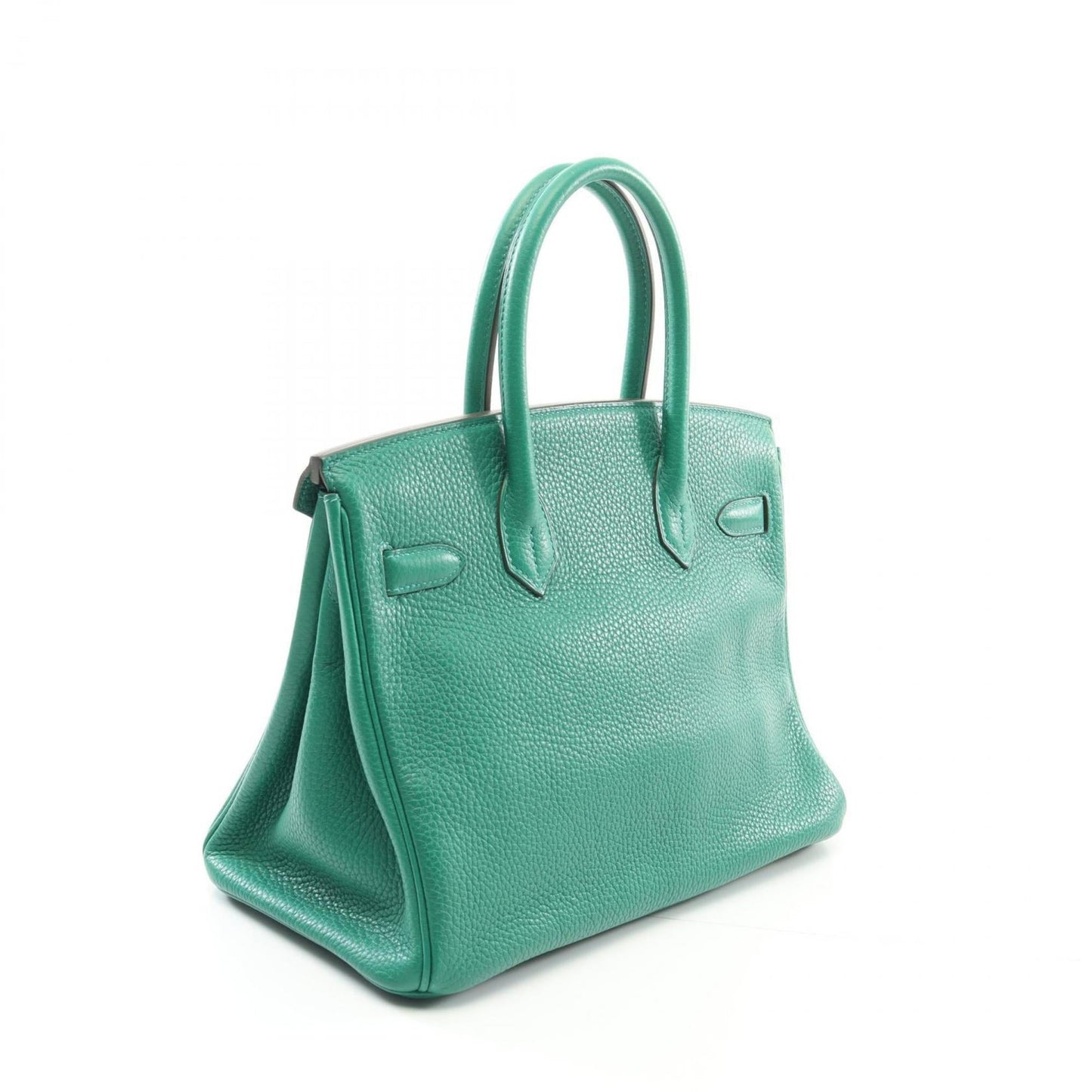 Hermes Green Khaki Vert Fonce Taurillon Clemence Leather Handbag ( )