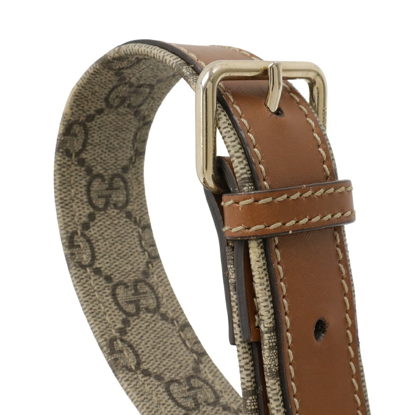 Gucci Beige Brown Brown Khaki Gg Supreme Shoulder Bag ( )