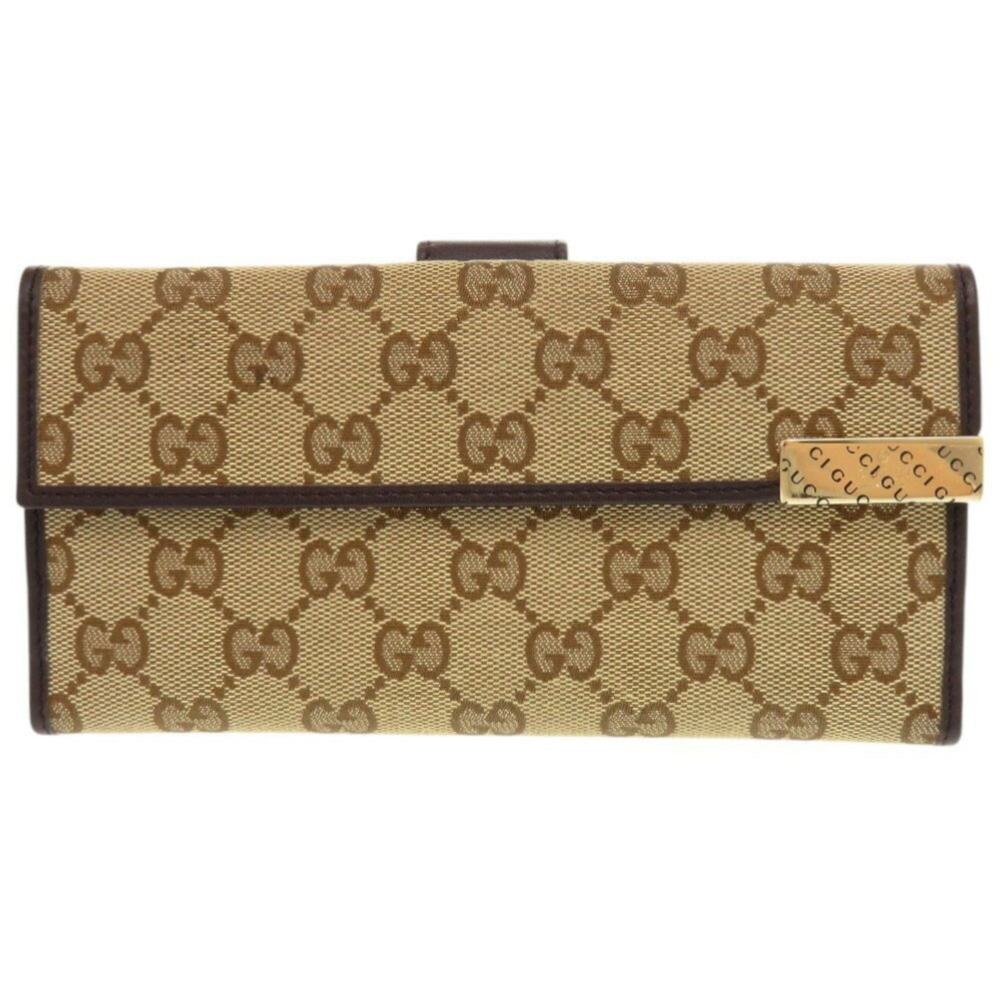 Gucci Beige Gg Canvas Long Wallet (Bi-Fold) ( )