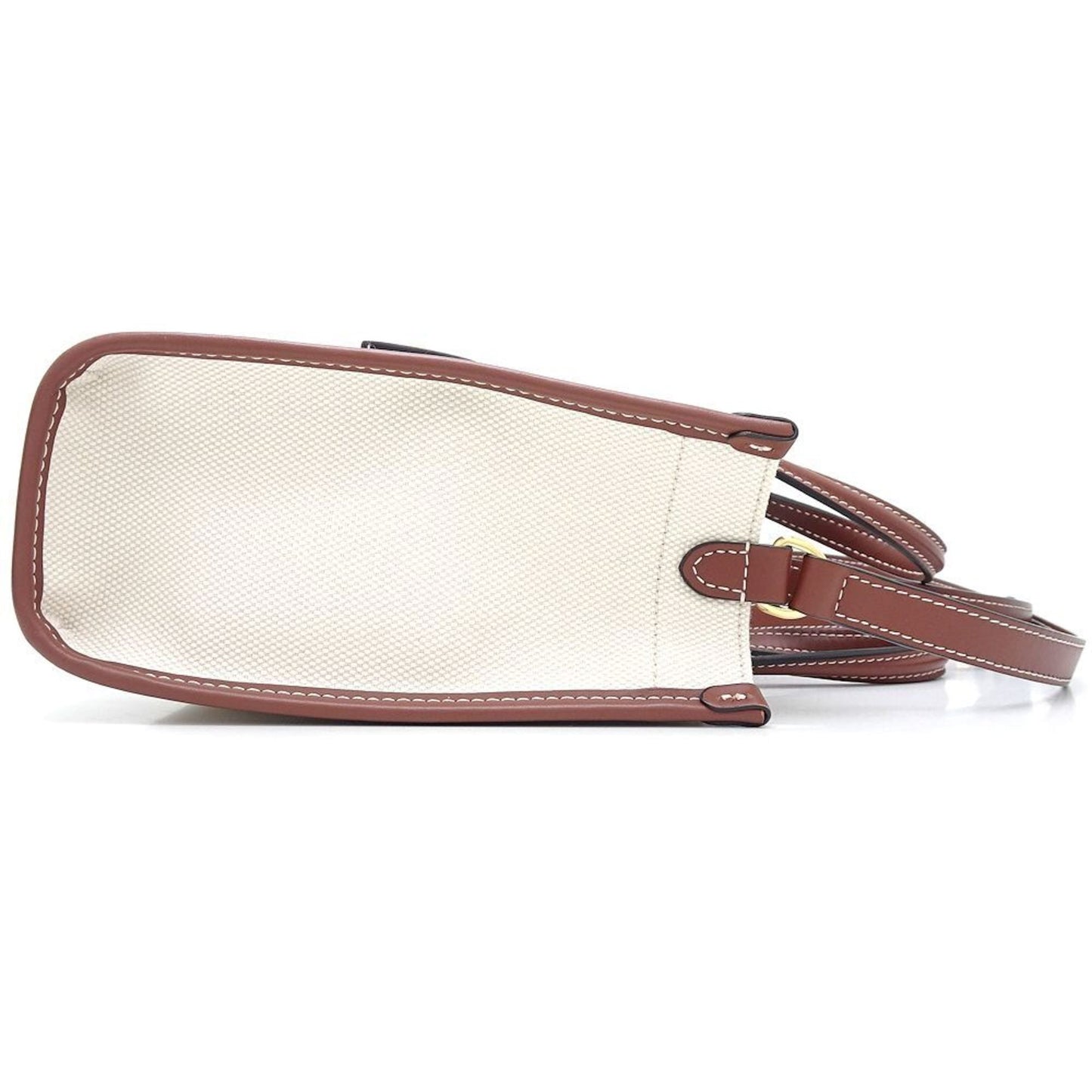 Burberry Brown Ivory Canvas Leather Shoulder Bag ( )