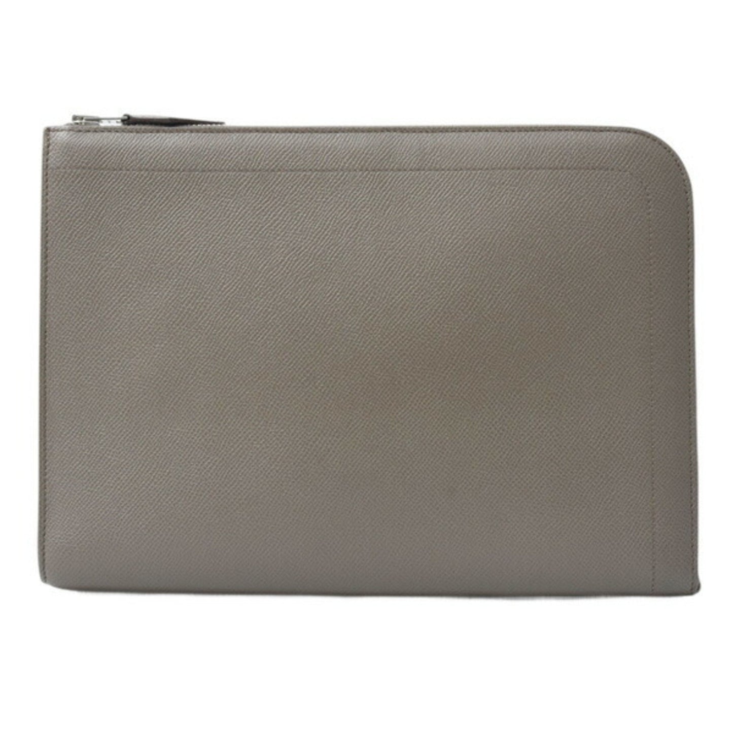 Hermes Kara Gray Epsom Leather Clutch Bag ( )