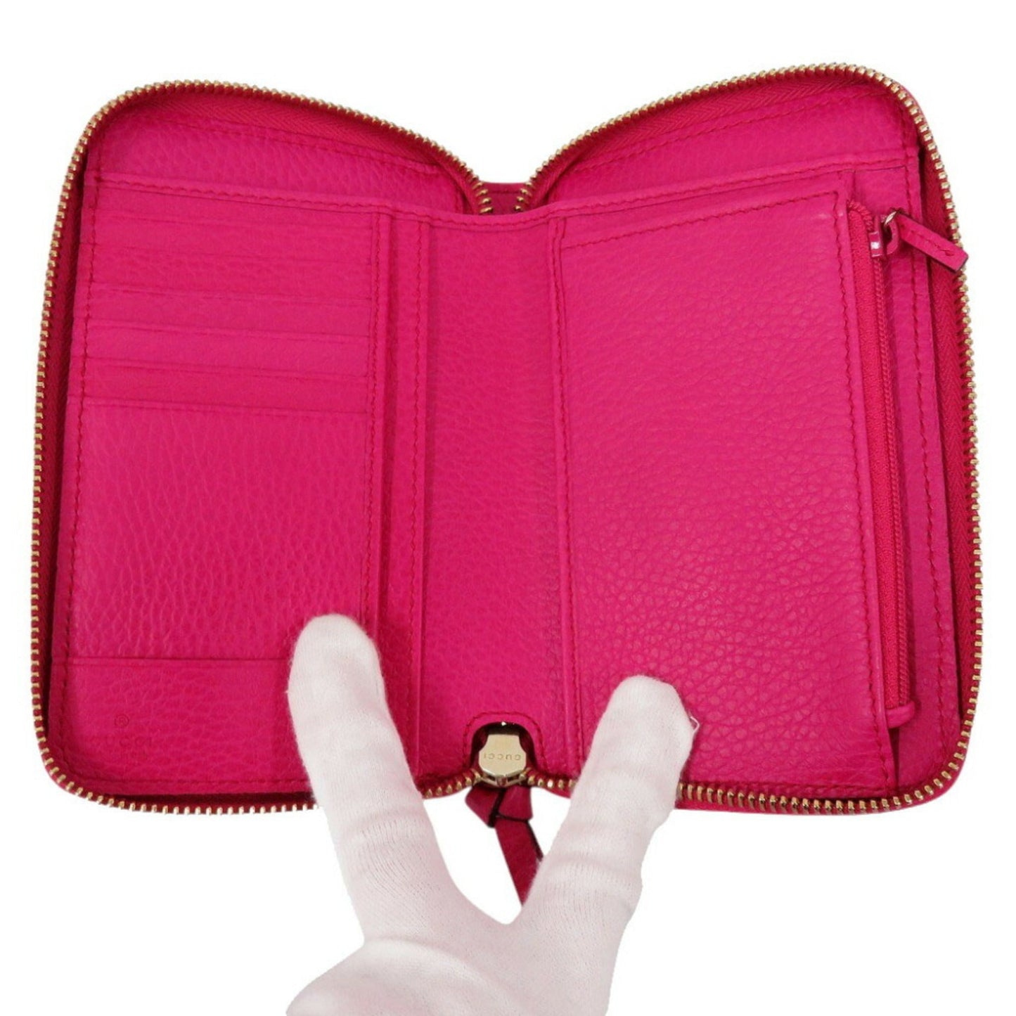 Gucci Pink Leather Coin Purse/Coin Case ( )