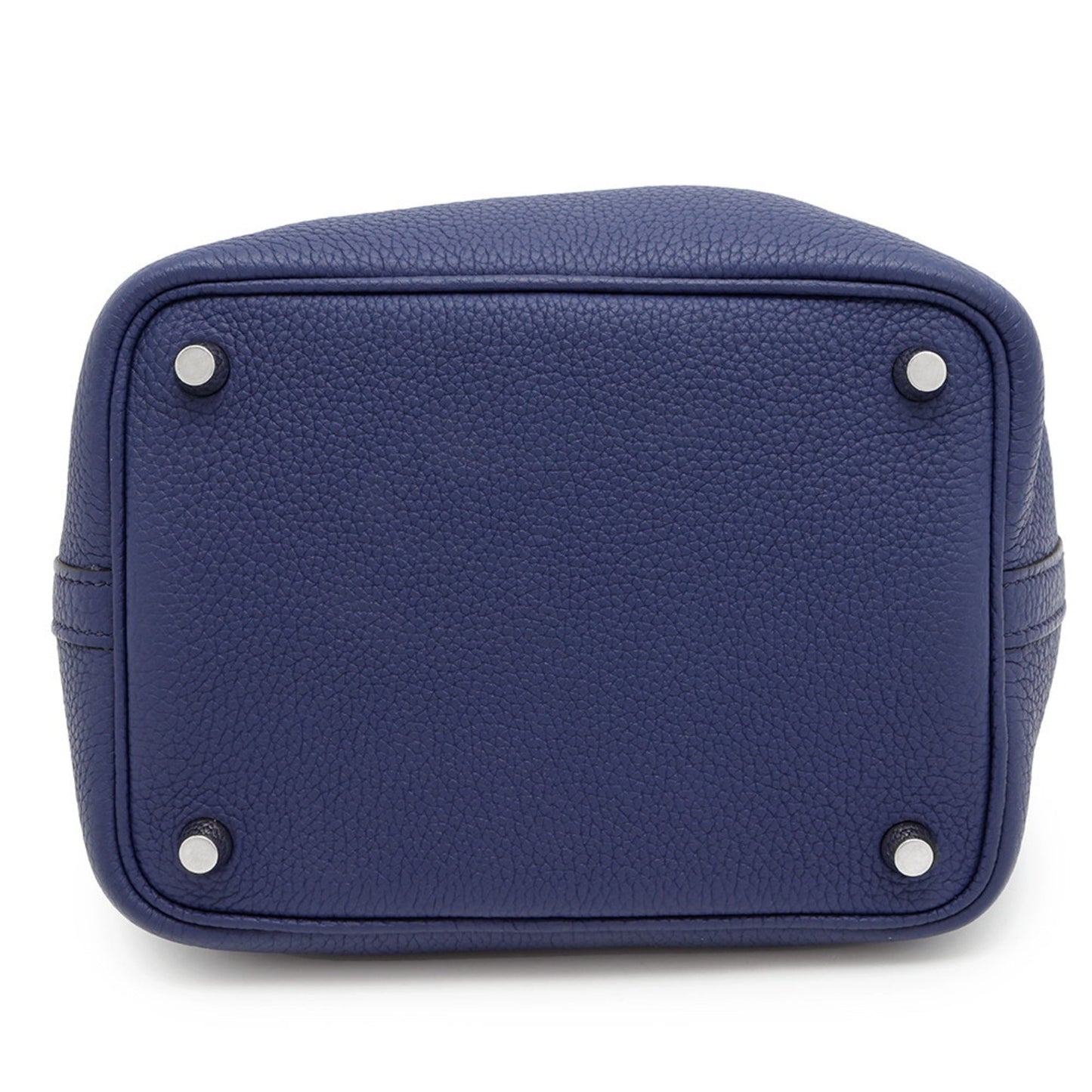 Hermes Kara Blue Taurillon Clemence Leather Handbag ( )