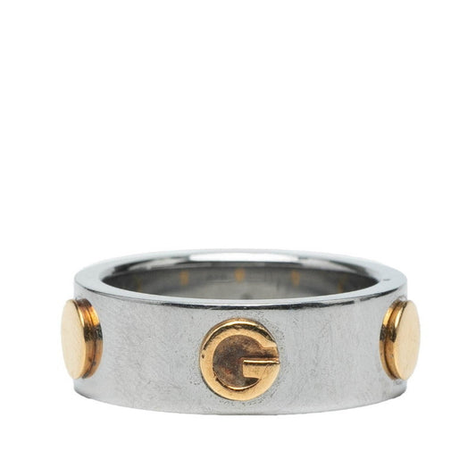 Gucci Silver Yellow Gold Band Ring ( )