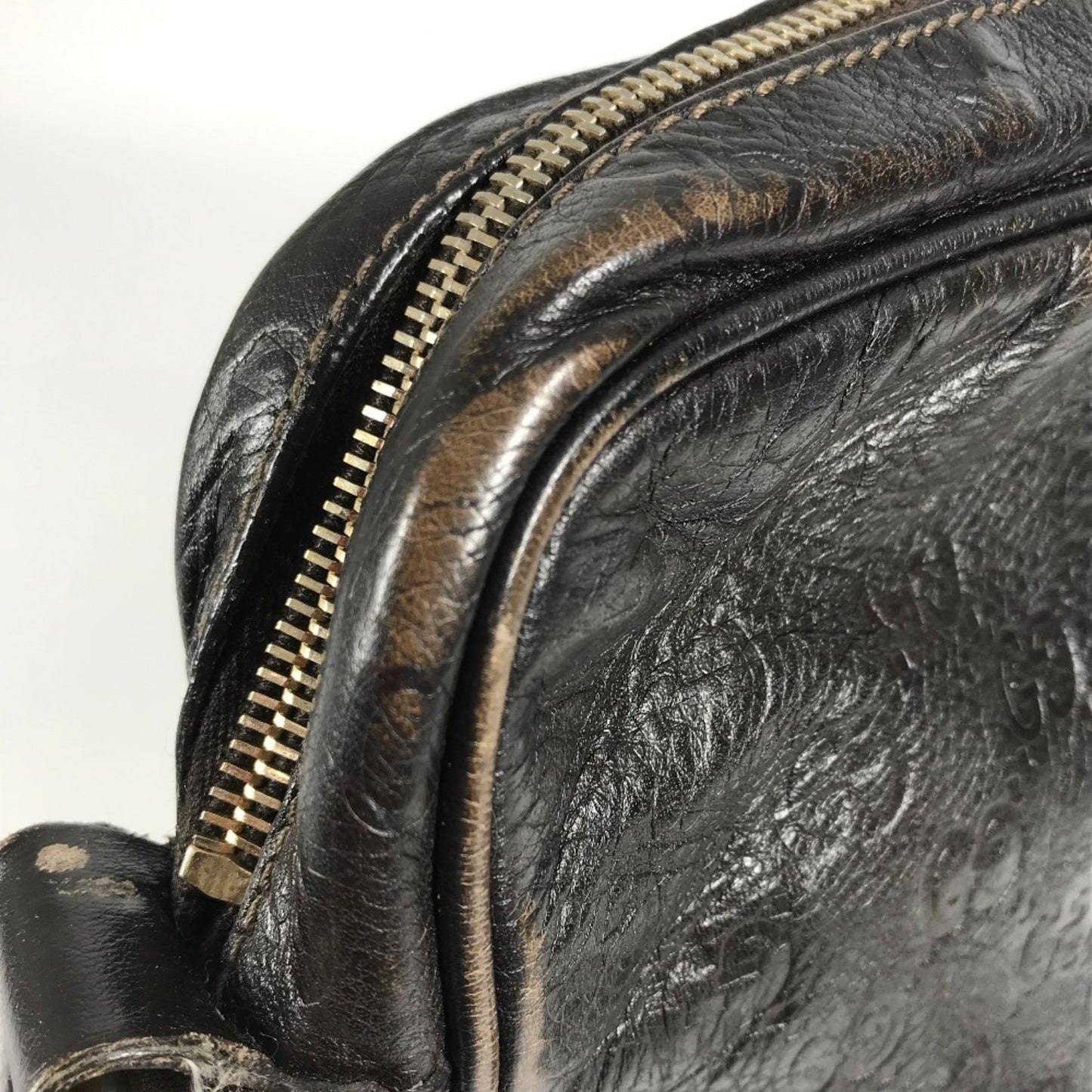 Gucci Brown Leather Pochette Shoulder Bag ( )