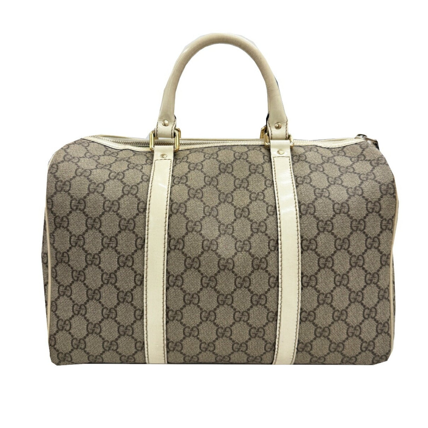 Gucci Gray Gg Supreme Boston Bag Handbag ( )