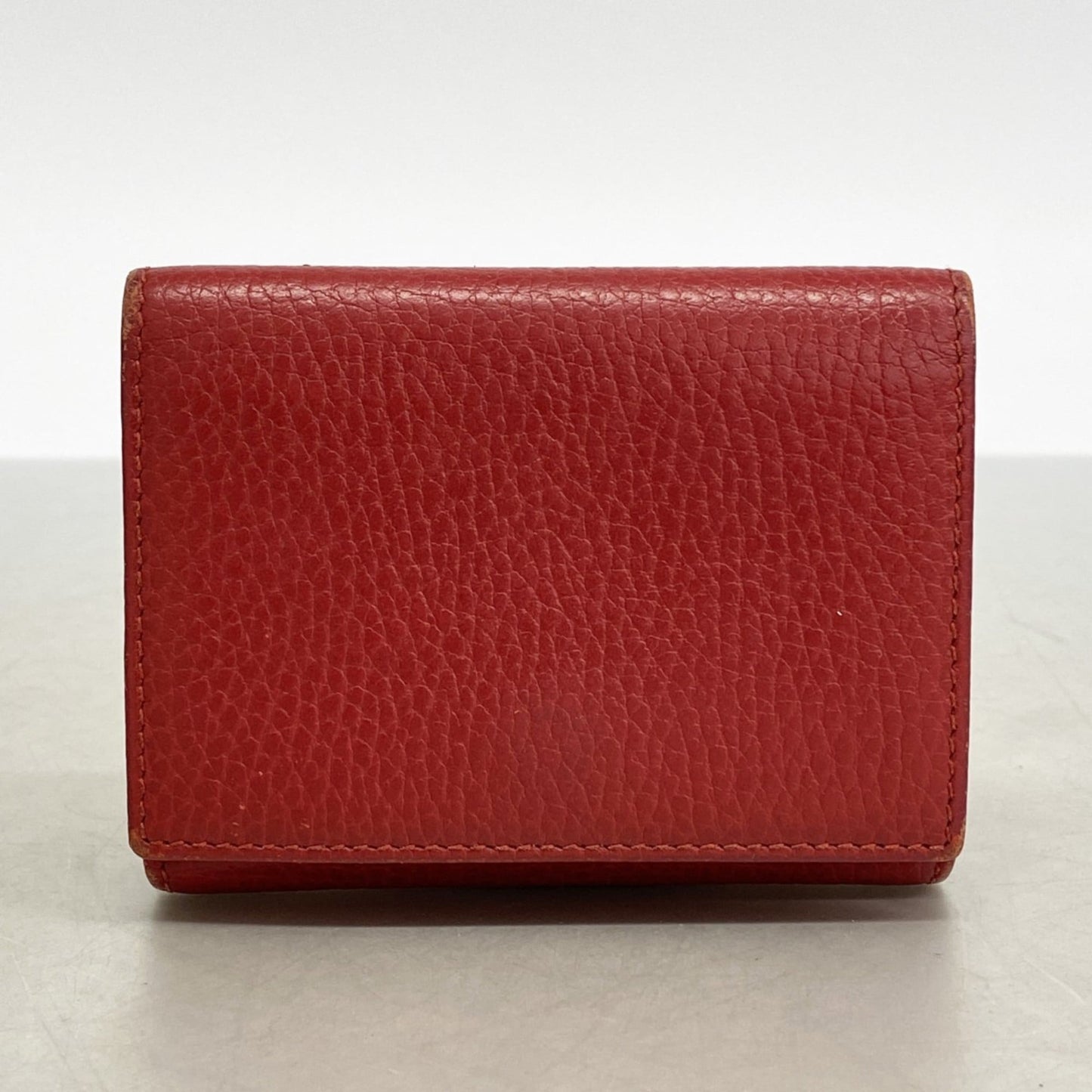 Gucci Red Color Leather Wallet (Tri-Fold) ( )