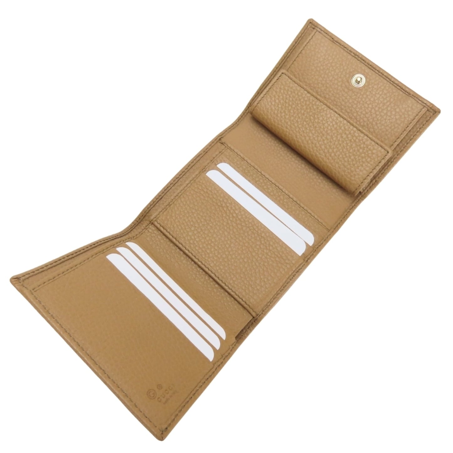 Gucci Beige Leather Wallet (Tri-Fold) ( )