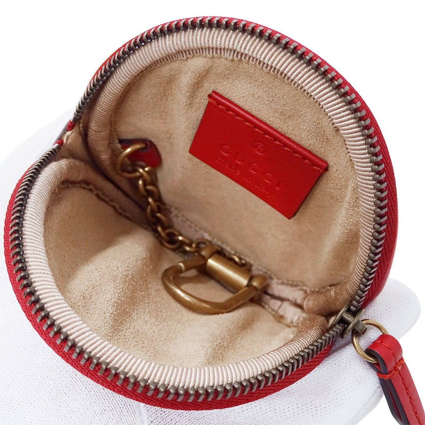 Gucci Red Color Leather Coin Purse/Coin Case ( )