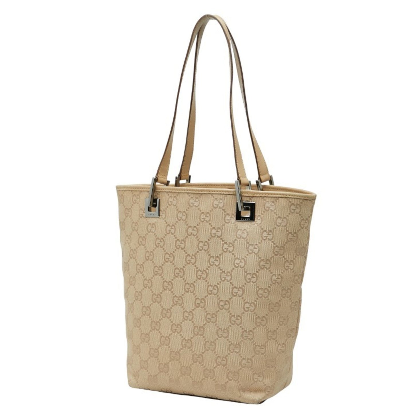 Gucci Beige Canvas Leather Handbag ( )