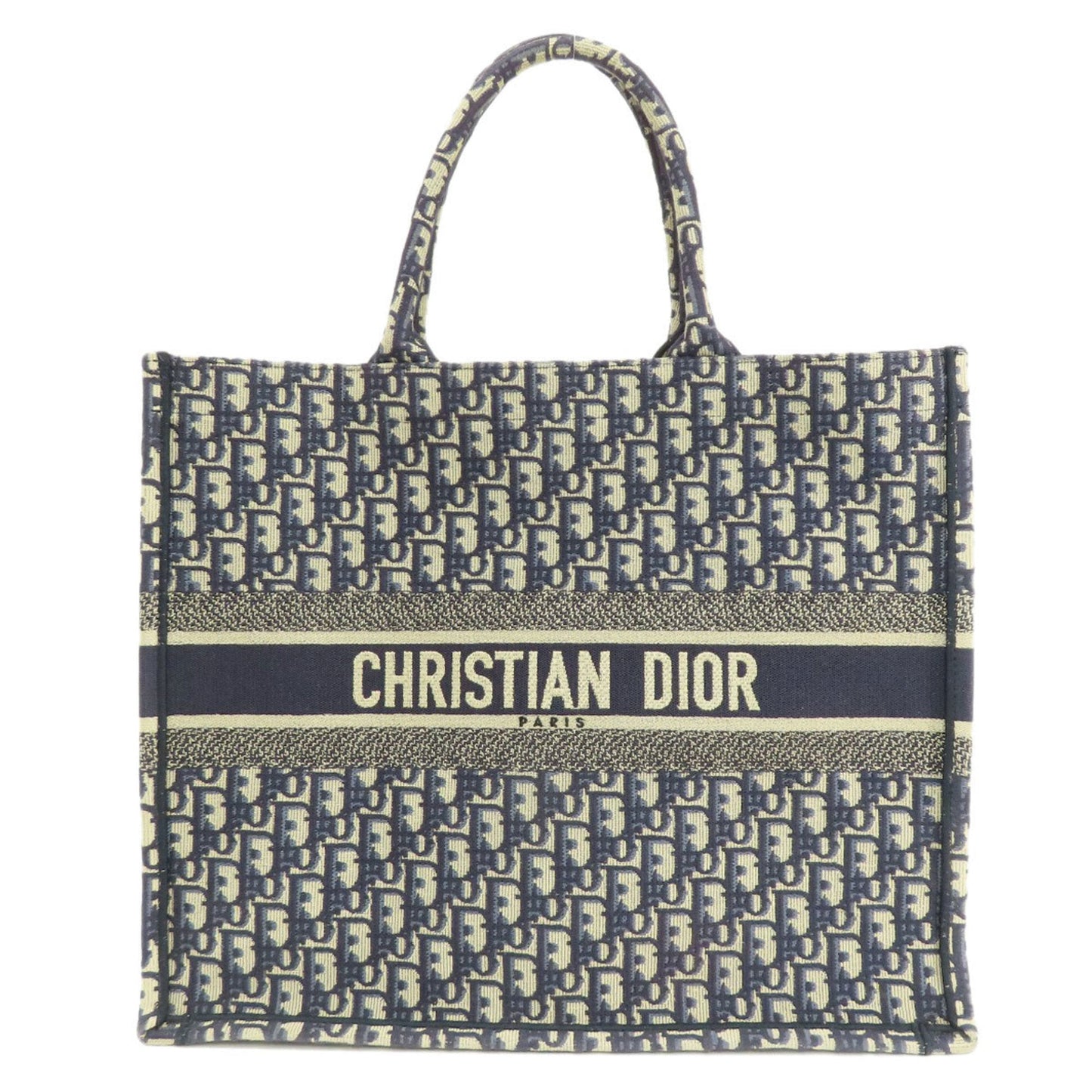 Christian Dior Navy Canvas Tote Bag ()