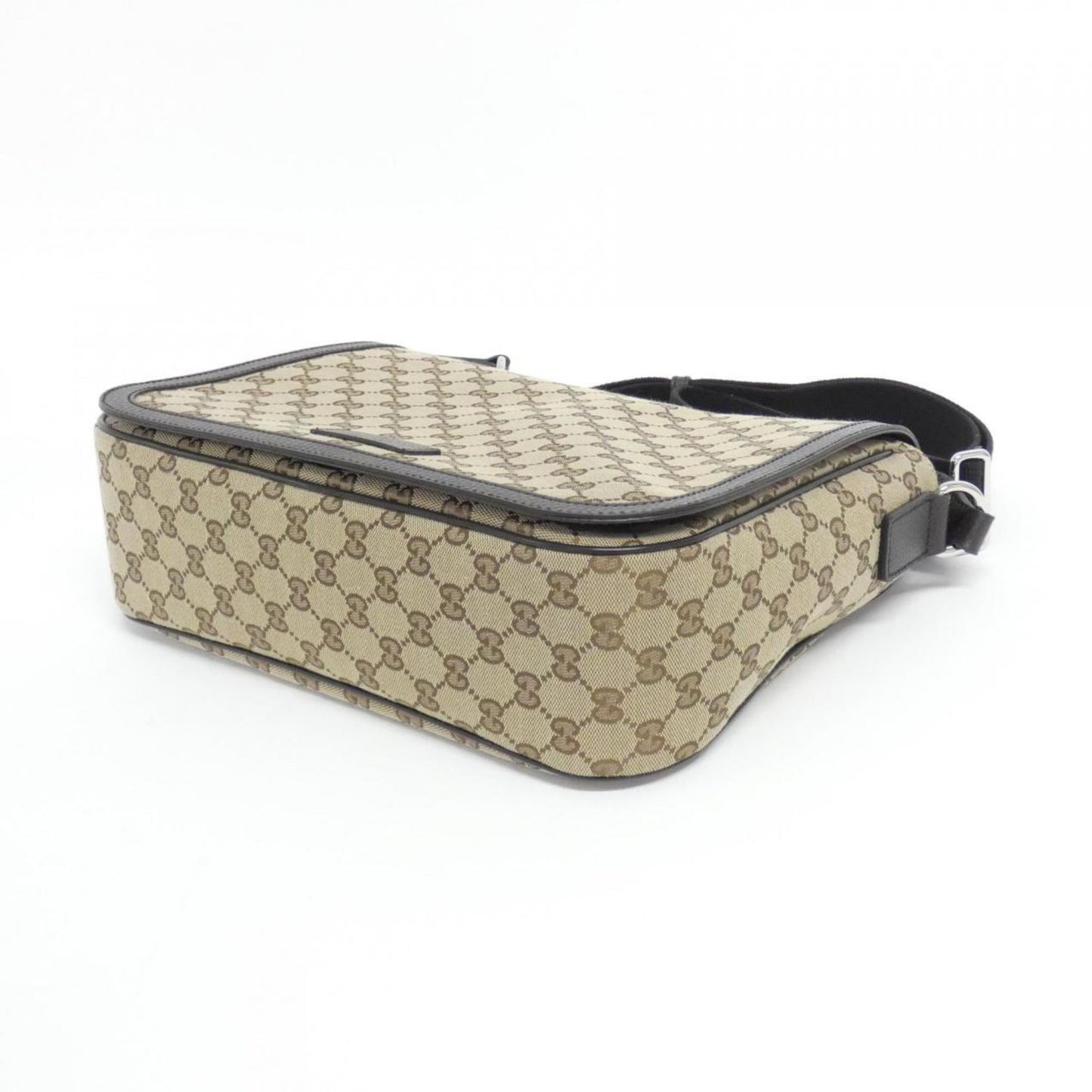 Gucci Gg Canvas Beige Brown Gg Canvas Leather Shoulder Bag ( )