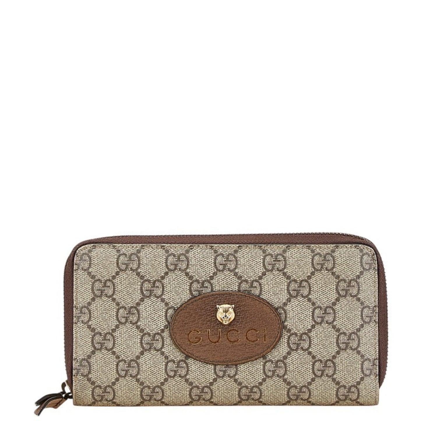 Gucci Beige Brown Pvc Leather Long Wallet (Bi-Fold) ( )