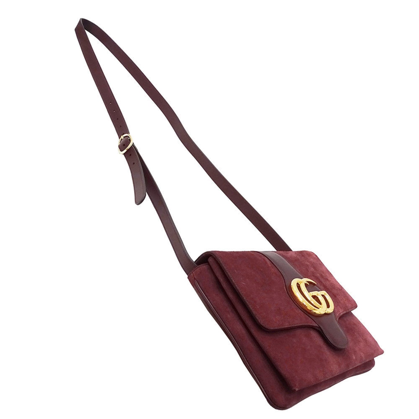 Gucci Bordeaux Suede Shoulder Bag ( )