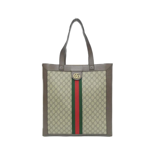 Gucci Beige Brown Canvas Handbag ( )