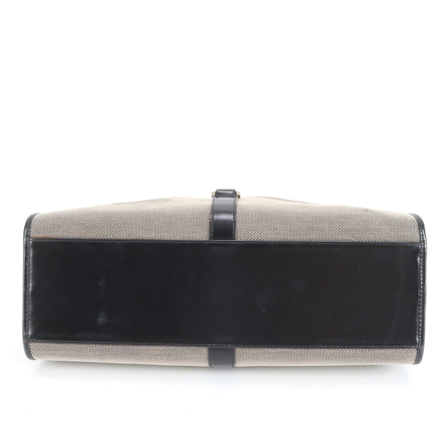 Gucci Beige Leather Canvas Handbag ( )