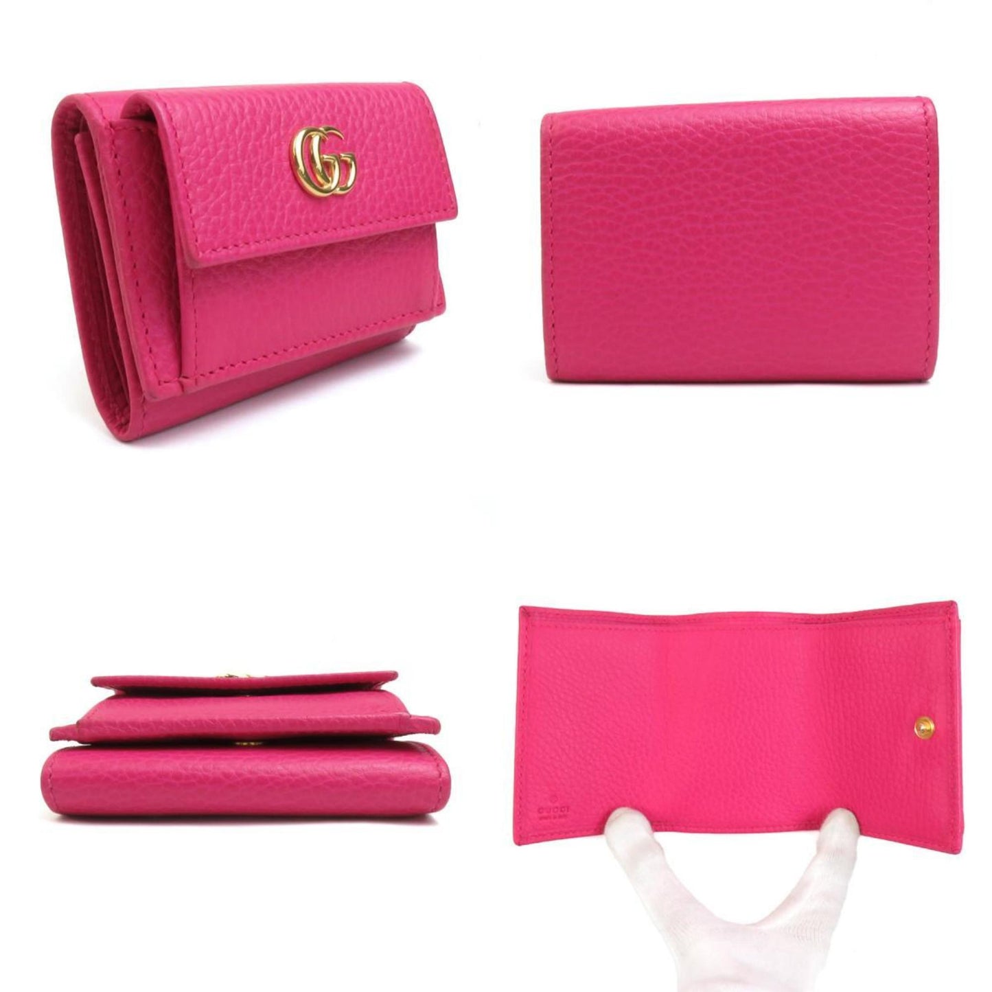 Gucci Pink Leather Wallet (Tri-Fold) ( )