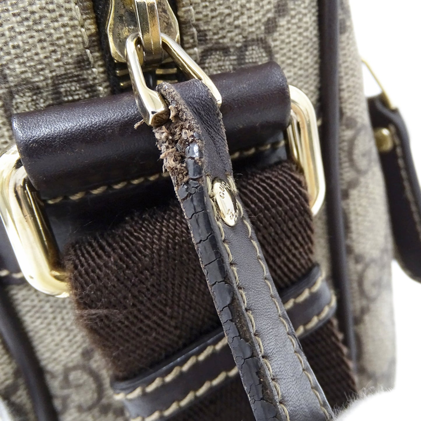 Gucci Beige Brown Gg Supreme Shoulder Bag ( )