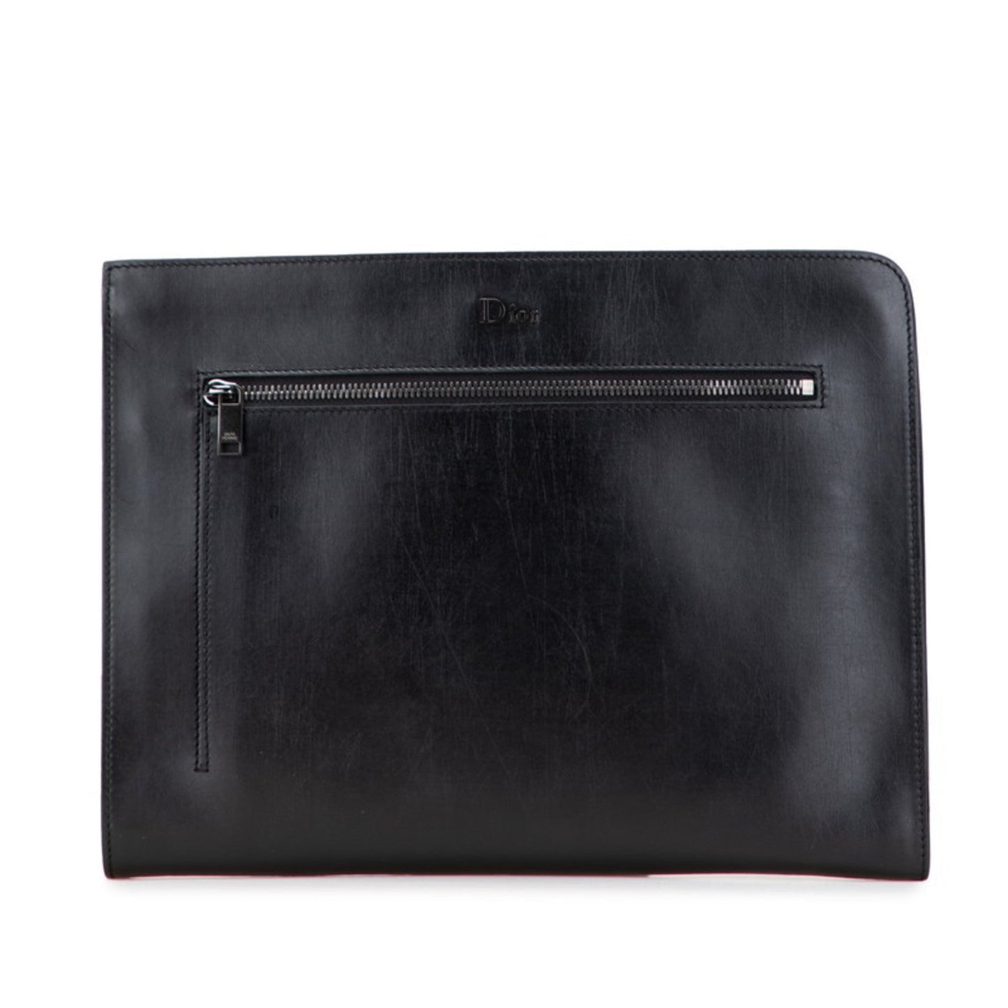 Christian Dior Black Leather Clutch Bag ()