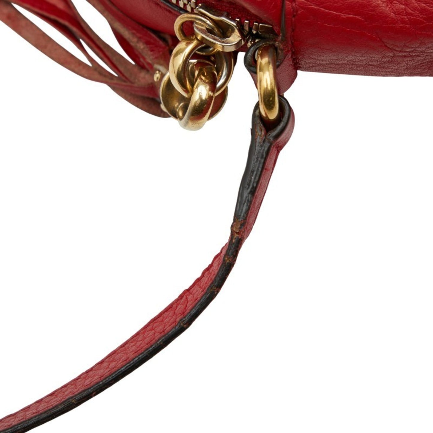 Gucci Red Color Leather Shoulder Bag ( )